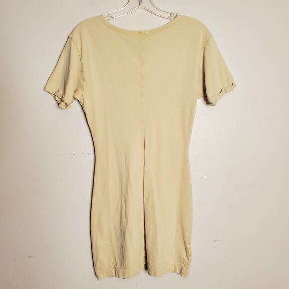 L Space Beachwood Twist Front T-Shirt Dress Sand Size XS Short Sleeve Neutral - Picture 3 of 11